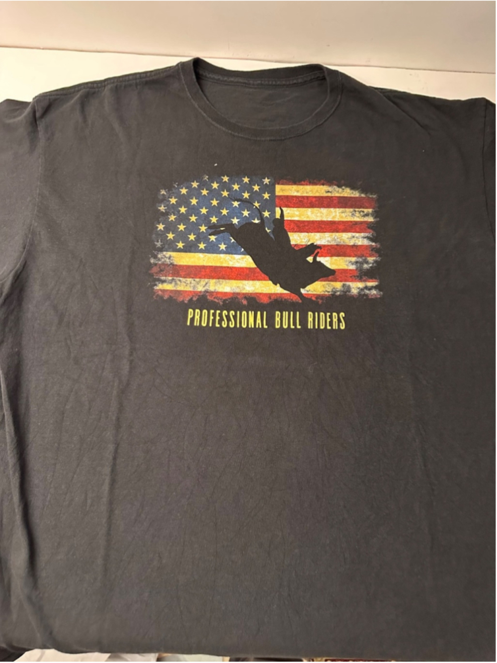 PBR Professional Bull Riders We Stand United T Shirt Mens XL American Flag Rodeo